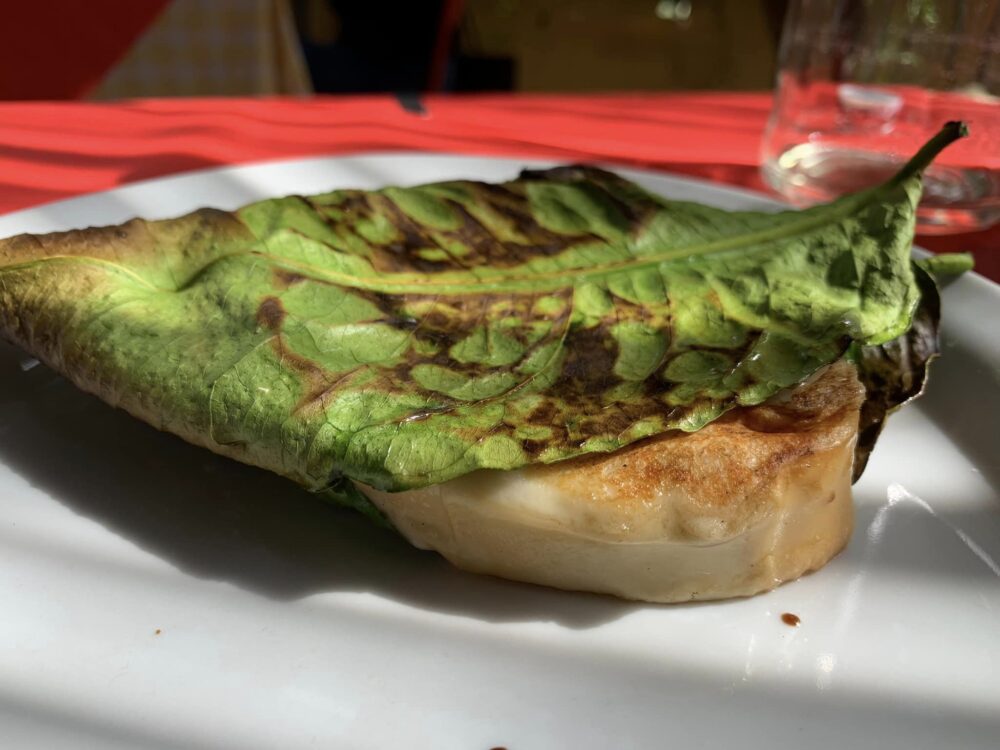 Osteria da Ersilia a Perito, scamorza in foglia di limone