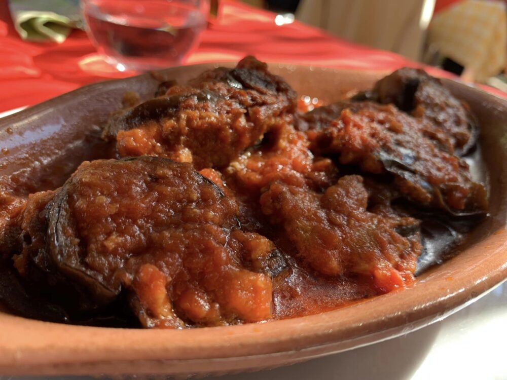 Osteria da Ersilia a Perito, melanzane alla cilentana