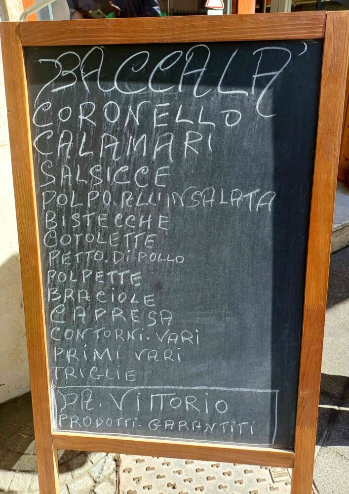 Cucina tipica da Vittorio, MENU LAVAGNA