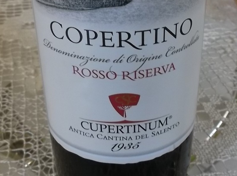 Copertino Rosso Riserva Doc 2008 Cantina Sociale Cooperativa di ...