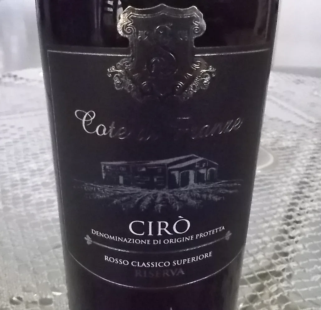 Cir Rosso Classico Superiore Riserva 2012 Dop Cote di Franze