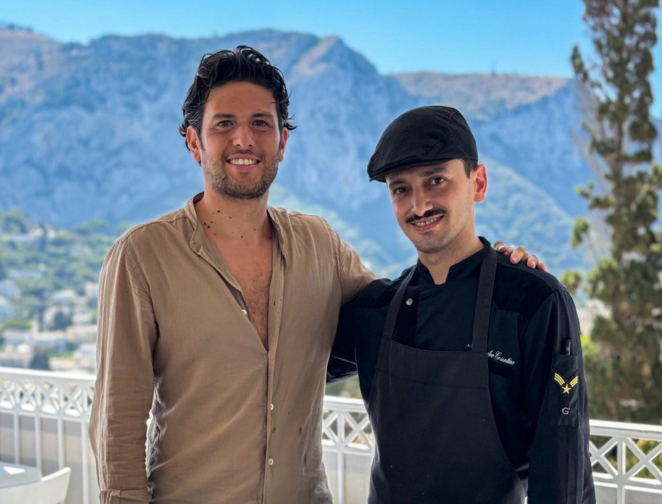 Alfredo Celio e lo chef Alessandro Cosentino- La Palette Ristorante, Capri