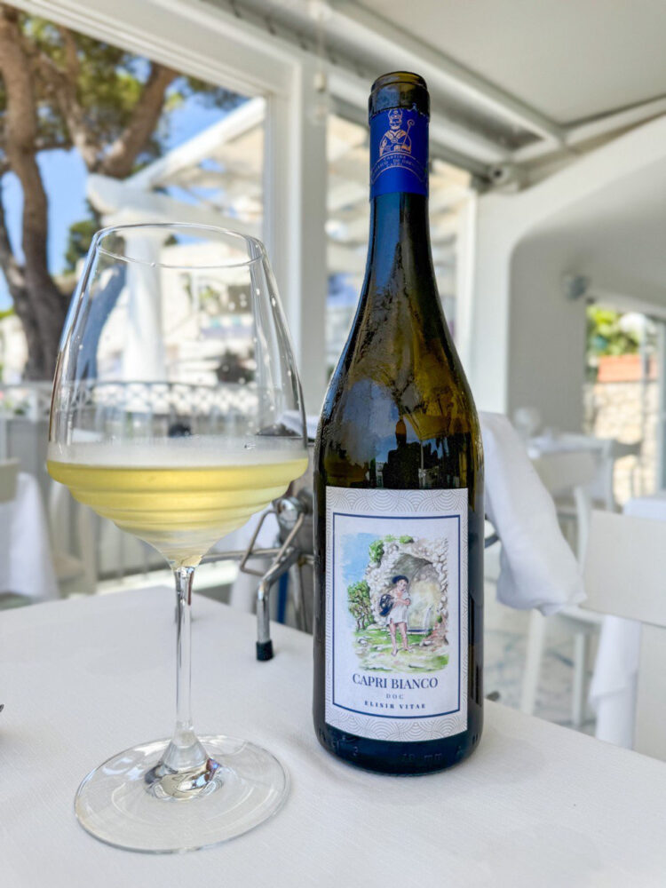 Elisir Vitae Capri Bianco Cantina Federico - De Gregorio Capri - La Palette Ristorante, Capri