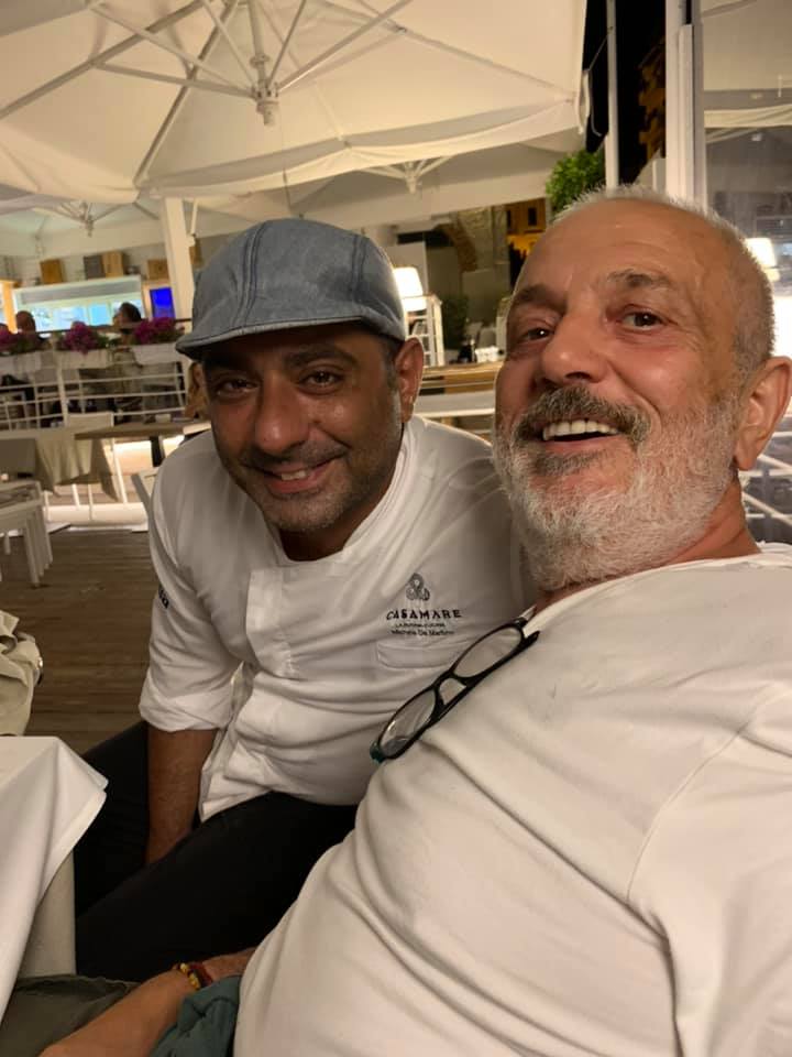 Raffaele Vitale e lo chef Michele Di Martino