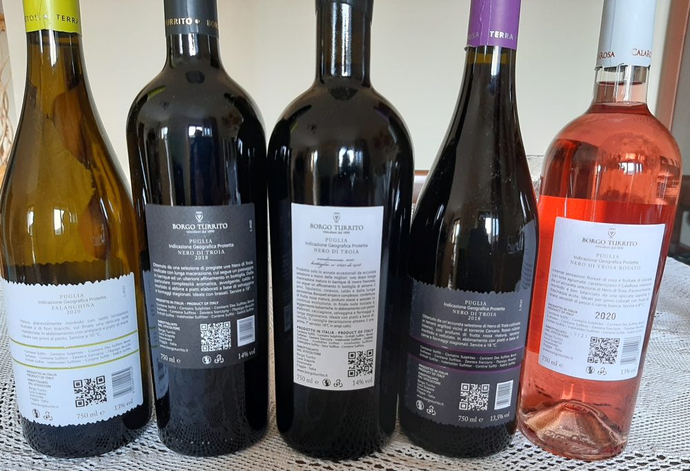 Controetichette vini Borgo Turrito