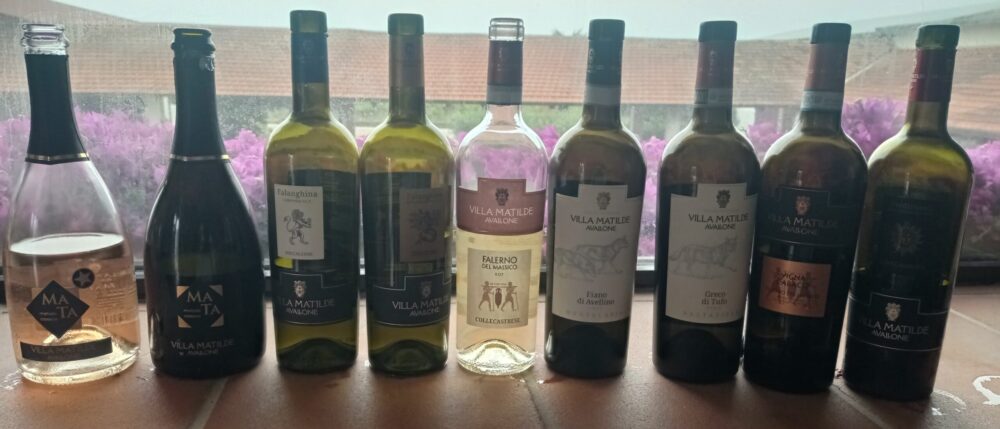 Villa Matilde Parte dei vini assaggiati