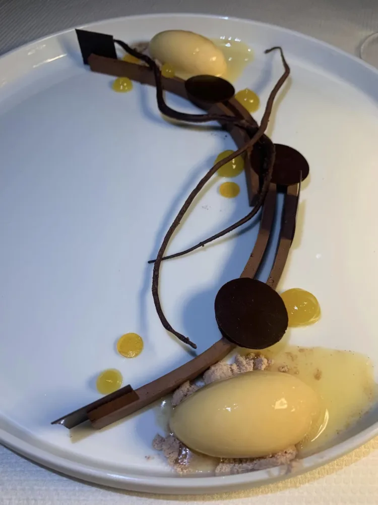 Ineo Restaurant Roma, ganache al cioccolato fondente piccante