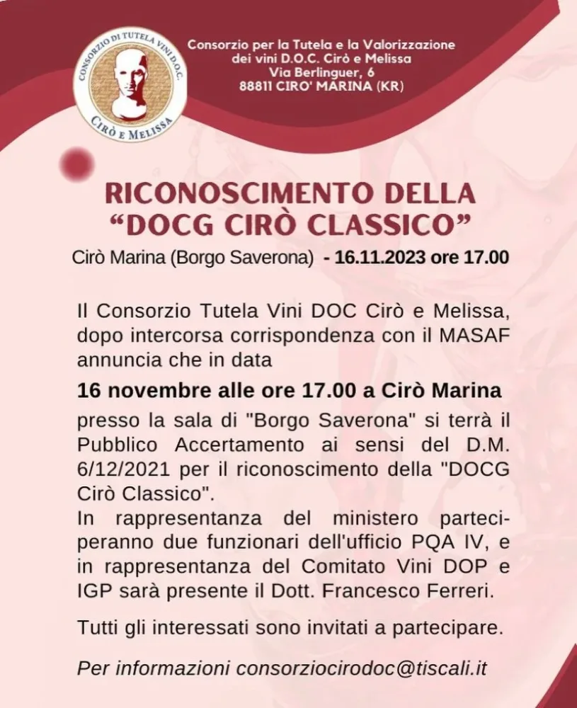 Arriva la Docg per Cir Luciano Pignataro Wine Blog