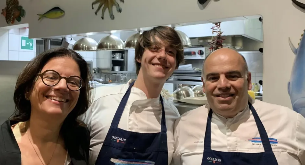 Taverna del Capitano, Alfonso Caputo con Mariella e Matteo