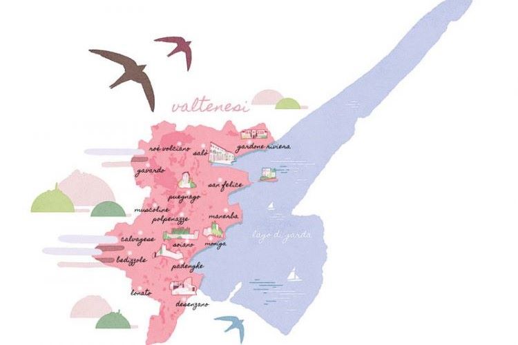 Valtènesi la mappa in rosa  - fonte Consorzio