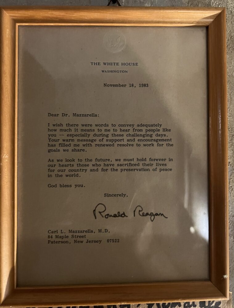 Lettera Ronald Reagan - Genuini Cilento