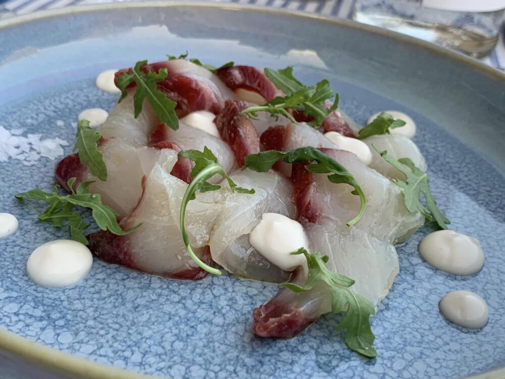 Mare Bistrot a Fiumicino, ceviche di ombrina