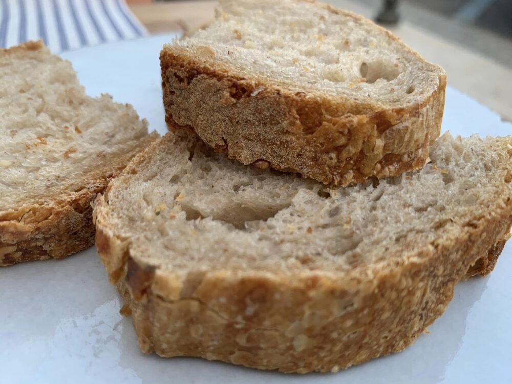 Mare Bistrot a Fiumicino, il pane del forno Pezzetta