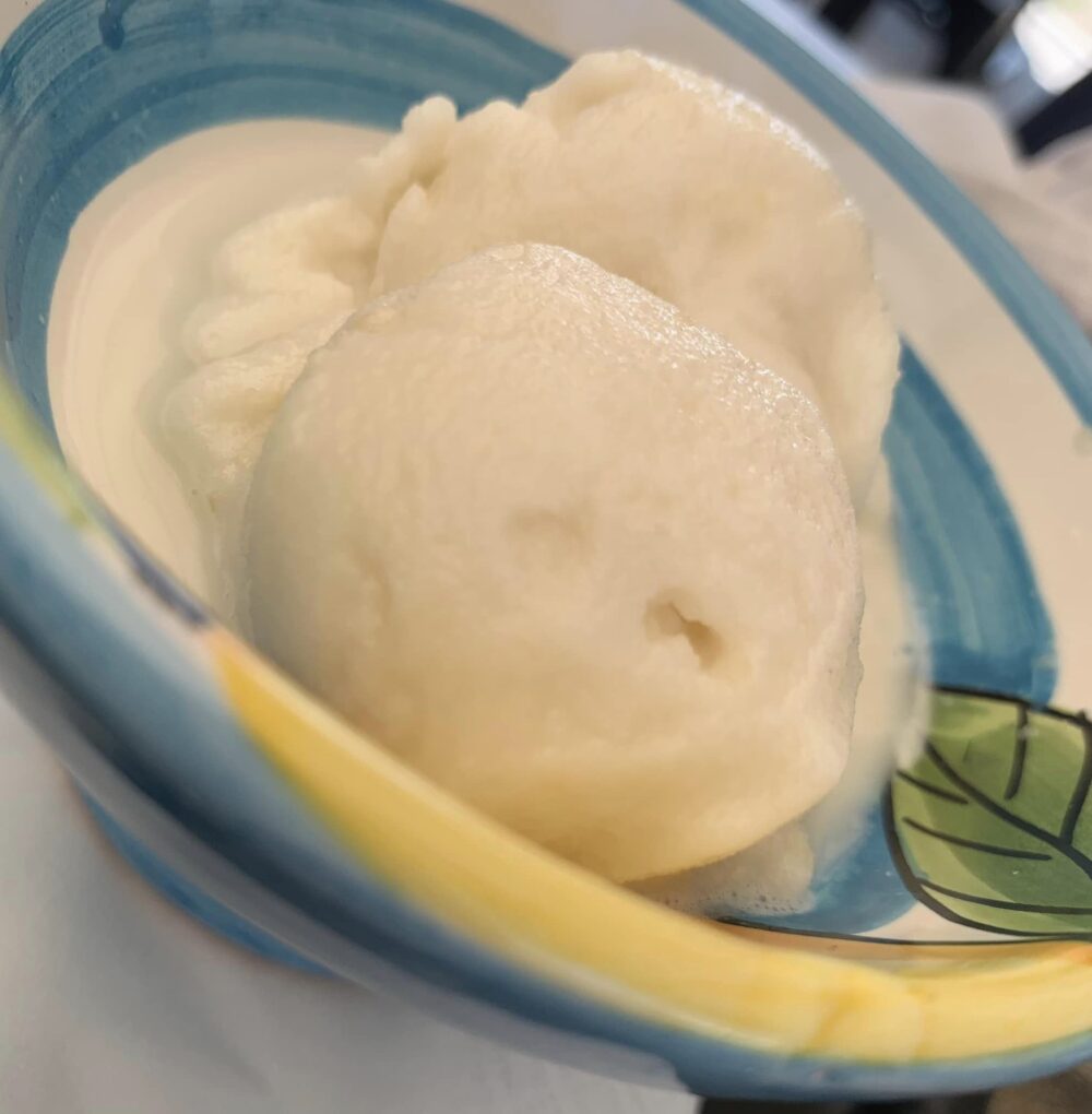 Gelateria Ikigai, sorbetto alla mandorla