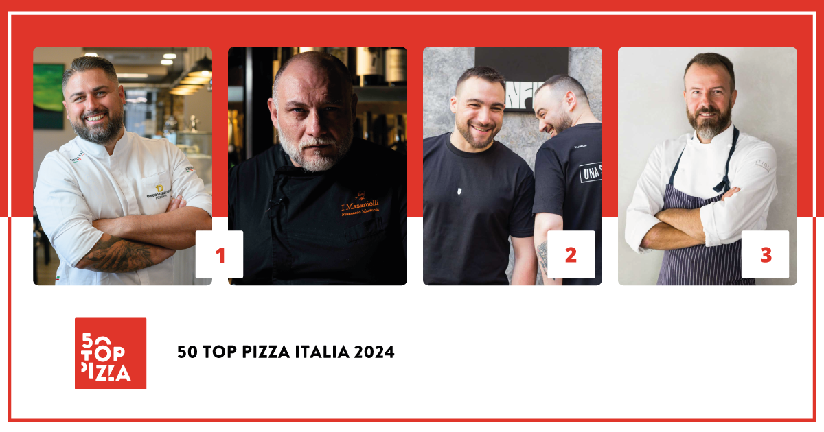 Il podio di 50 Top Pizza Italia 2024