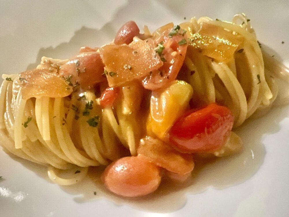 Locanda Le tre sorelle, spaghetti ricci e bottarga