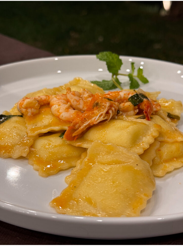 Sempre Domenica-Ravioli al limone con gamberi