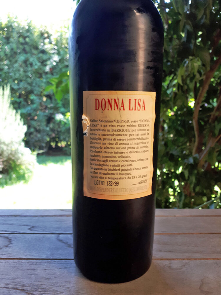 Salice Salentino Donna Lisa Riserva 1995 Leone De Castris