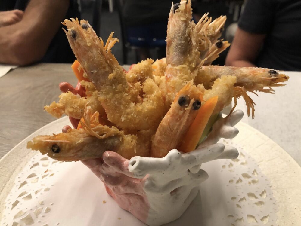 Mazzancolle in tempura