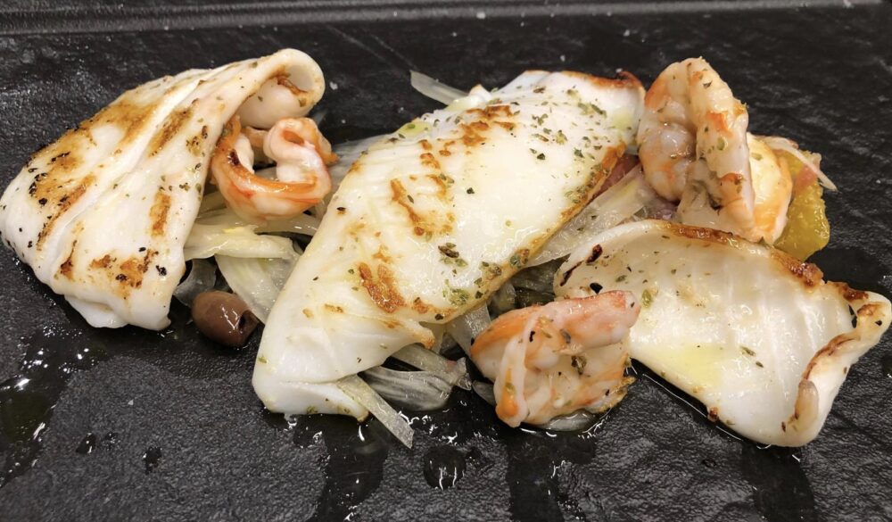 Mazzancolle e calamari nostrani alla piastra