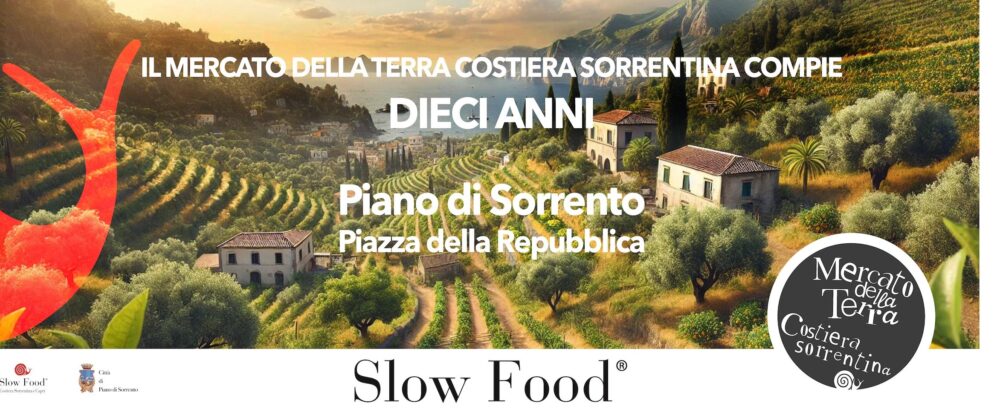 Locandina evento dieci anni Mercato della Terra Slow Food