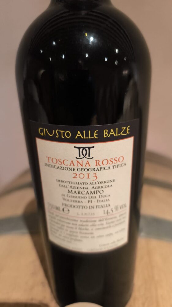 Giusto alle Balze 2013 Toscana Rosso Igt Podere Marcampo - retro