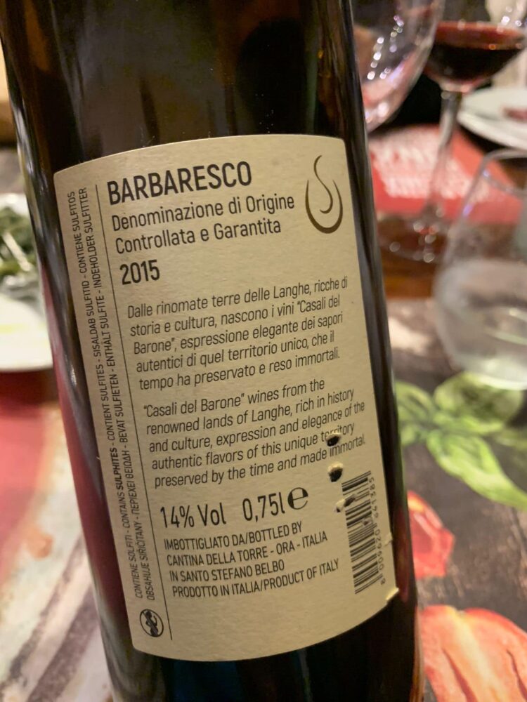 Barbaresco 2015 Casali del Barone