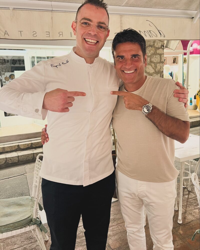 Chef Pasquale Rinaldo con Sal Da Vinci al D'Amore Capri