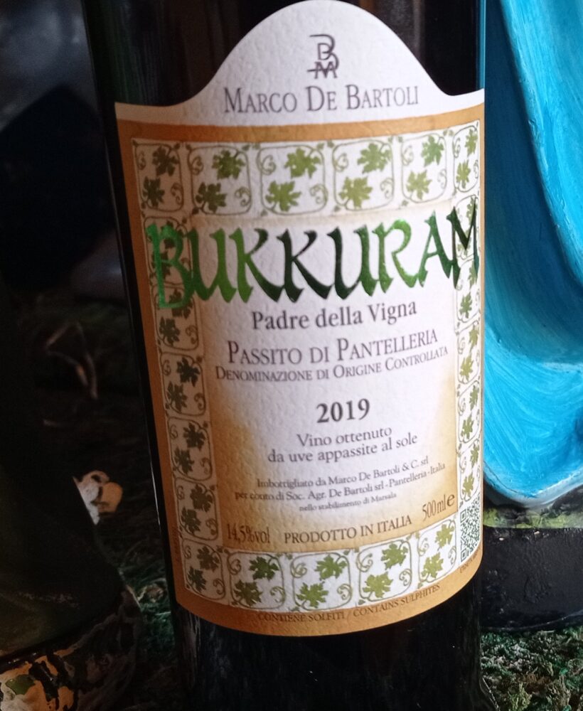 Bukkuram Padre della Vigna Passito di Pantelleria Doc 2019 Marco De Bartoli