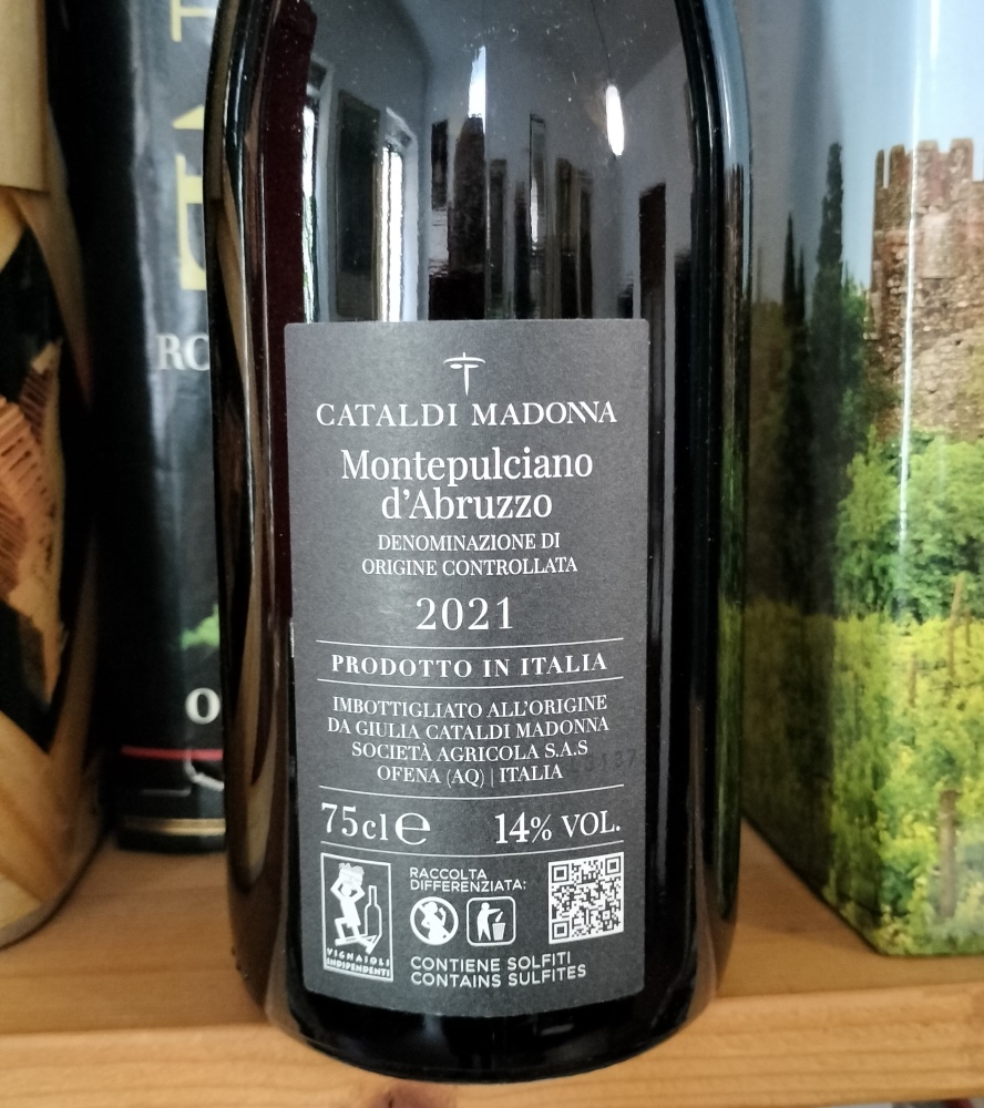 Montepulciano d’Abruzzo Doc 2021 Tonì, Cataldi Madonna