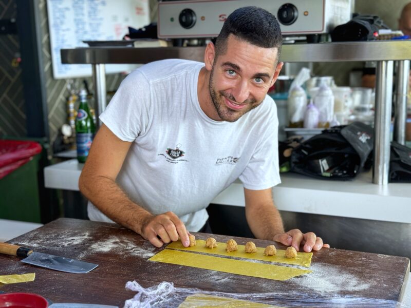 la pasta realizzata a mano al bocconcino di tenerife